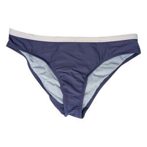 Cupshe Roaming River Hipster Bikini Bottom Womens Blue Banded Swimsuit Sz S